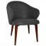 Ariel Arm Chair Walnut Steel Legs