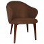Ariel Arm Chair Walnut Steel Legs