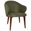 Ariel Arm Chair Walnut Steel Legs
