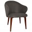 Ariel Arm Chair Walnut Steel Legs