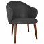 Ariel Arm Chair Walnut Wood Legs