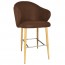 Ariel Bar Stool Walnut Steel Legs 76cm