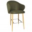Ariel Bar Stool Walnut Steel Legs 76cm