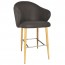 Ariel Bar Stool Walnut Steel Legs 76cm