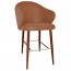 Ariel Bar Stool Walnut Steel Legs 76cm