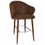 Ariel Bar Stool Walnut Steel Legs 76cm