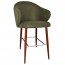 Ariel Bar Stool Walnut Steel Legs 76cm