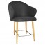 Ariel Counter Stool Oak Steel Legs 66cm