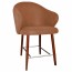 Ariel Counter Stool Walnut Steel Legs 66cm