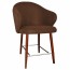 Ariel Counter Stool Walnut Steel Legs 66cm
