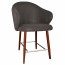 Ariel Counter Stool Walnut Steel Legs 66cm