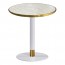 Art Deco Marble Top and White & Brass Table