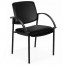 Asher Vinyl Visitor Reception Chair with Arm Rests