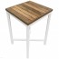 Avoca Beer Garden Outdoor Bar Table Recycled Blonde Timber square Top White Frame