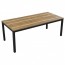 Avoca Beer Garden Outdoor Dining Table Recycled Blonde Timber Top Black Frame