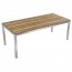 Avoca Beer Garden Outdoor Dining Table Recycled Blonde Timber Top Silver Frame