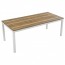 Avoca Beer Garden Outdoor Dining Table Recycled Blonde Timber Top White Frame