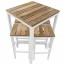 Avoca Beer Garden Outdoor Bar Table and Stools Recycled Blonde Timber Top White