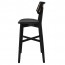 Nadia Rattan Back Black Frame Bar Stool with Padded Seat 75cm