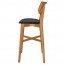 Nadia Rattan Back Light Oak Frame Bar Stool with Padded Seat 75cm