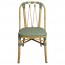 Bastille Outdoor Wicker Dining Chair Olive & White