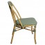 Bastille Outdoor Wicker Dining Chair Olive & White