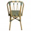 Bastille Outdoor Wicker Dining Chair Olive & White