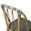 Bastille Outdoor Wicker Dining Chair Olive & White