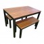 Beer Garden Outdoor Table and Bench Seat Set