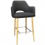 Bella Bar Stool Oak Legs