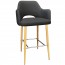 Bella Bar Stool Oak Legs