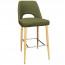 Bella Bar Stool Oak Steel Legs