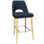Bella Bar Stool Oak Steel Legs