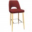 Bella Bar Stool Oak Steel Legs