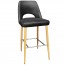 Bella Bar Stool Oak Steel Legs