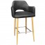 Bella Bar Stool Oak Legs