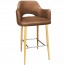 Bella Bar Stool Oak Legs