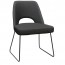 Bella Side Office Chair Black Sled Legs
