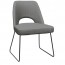 Bella Side Office Chair Black Sled Legs