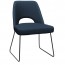 Bella Side Office Chair Black Sled Legs
