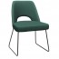Bella Side Office Chair Black Sled Legs