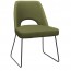 Bella Side Office Chair Black Sled Legs