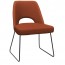 Bella Side Office Chair Black Sled Legs
