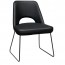 Bella Side Office Chair Black Sled Legs