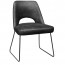 Bella Side Office Chair Black Sled Legs