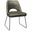 Bella Side Office Chair Black Sled Legs