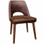 Bella Side Chair Walnut Wood Legs