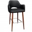 Bella Tub Bar Stool Walnut Legs