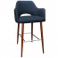 Bella Tub Bar Stool Walnut Legs
