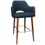 Bella Tub Bar Stool Walnut Legs